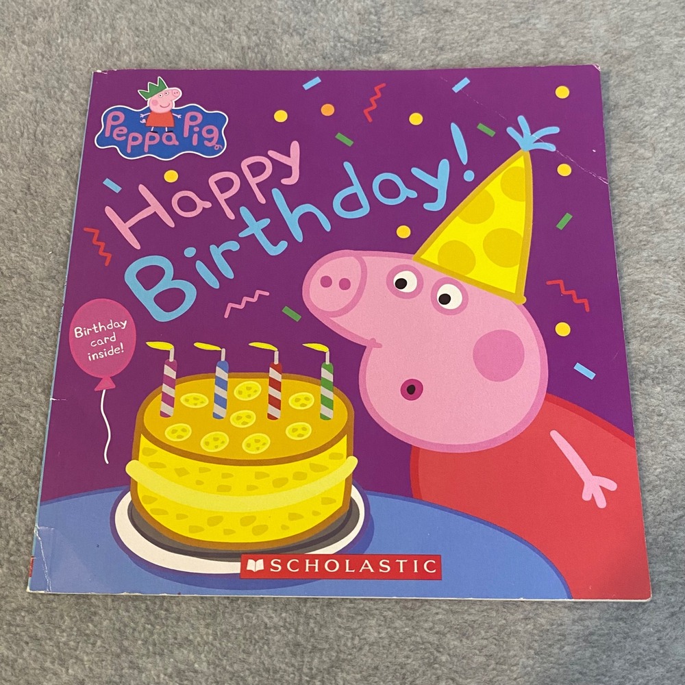 Scholastic Peppa Pig Happy Birthday Book Kids Purple Magic Party Story Preschool